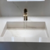 Laminam Calacatta Oro Venato Polished Porcelain Powder Room Integrated Sink