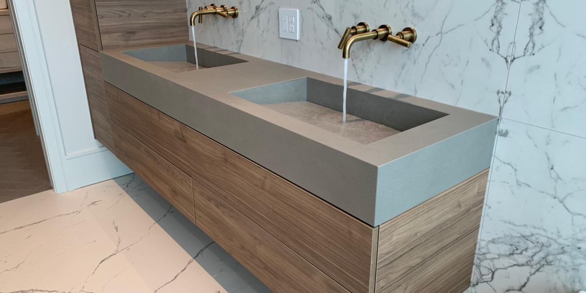 Laminam Calce Tortora Integrated Sink