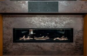 oxide Nero Porcelain Fireplace