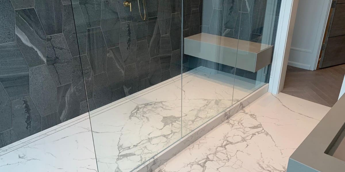 Porcelain Slab Bathoom and Shower Floor