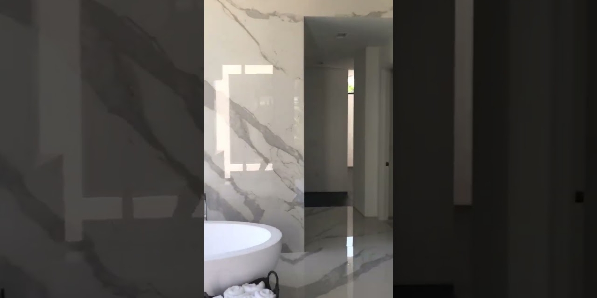 Porcelain Slab Bathroom Floors Walls Shower and Ceiling